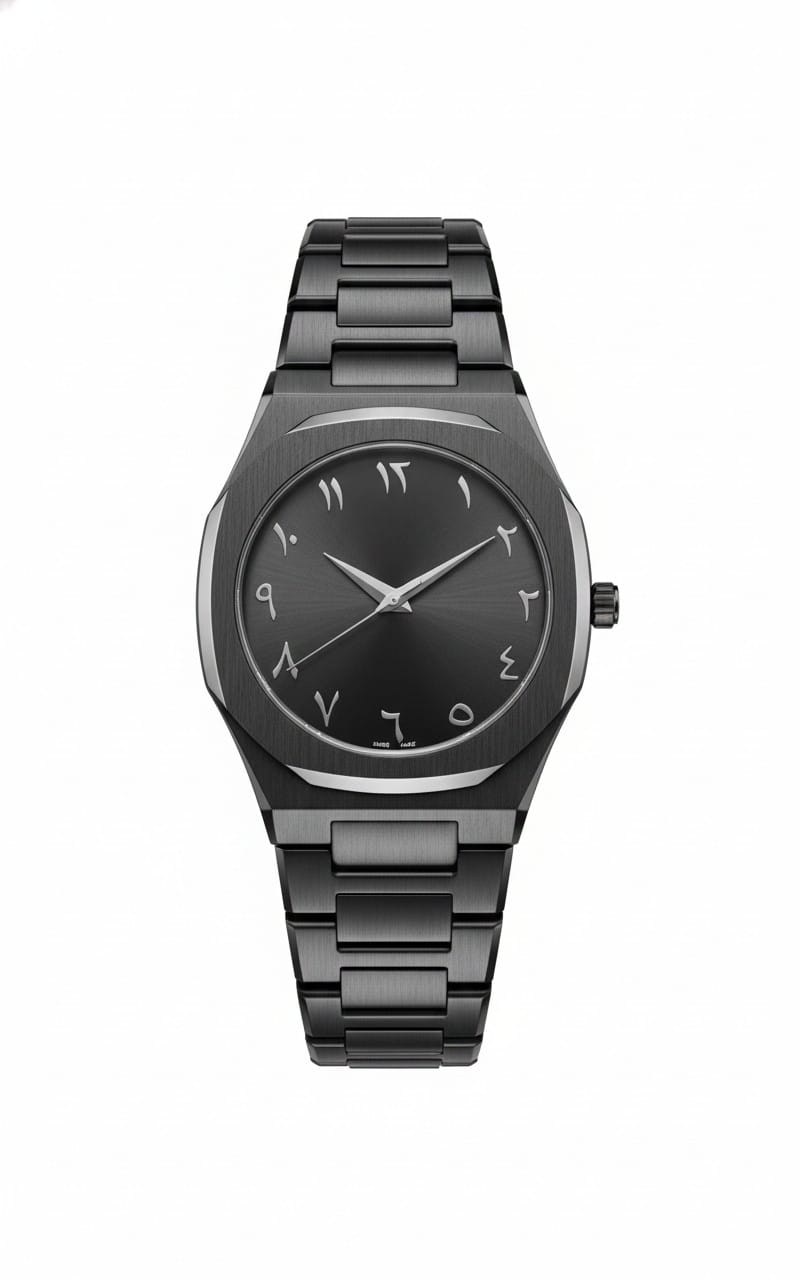 Aura watch | Arabic Dial | Stainless steel | Heavy Weight ( 147g )