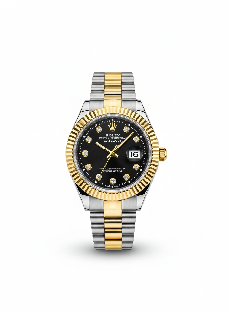 Rolex Oyster Perpetual | Date Just | Master Quality | Stainless Steel | Two Tone Black