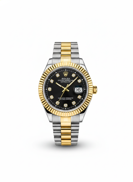 Rolex Oyster Perpetual | Date Just | Master Quality | Stainless Steel | Two Tone Black