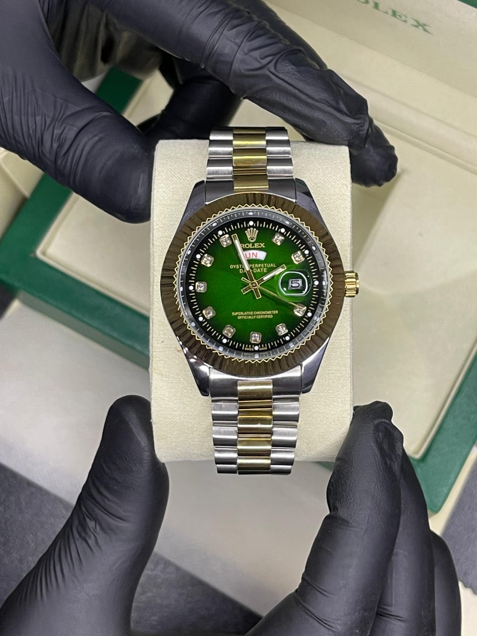 Rolex Oyster Perpetual | Date Just | Master Quality | Stainless Steel | Two Tone Green