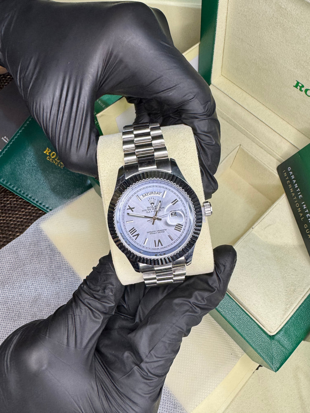 Rolex oyster perpetual | Silver Tiffany | High Grade