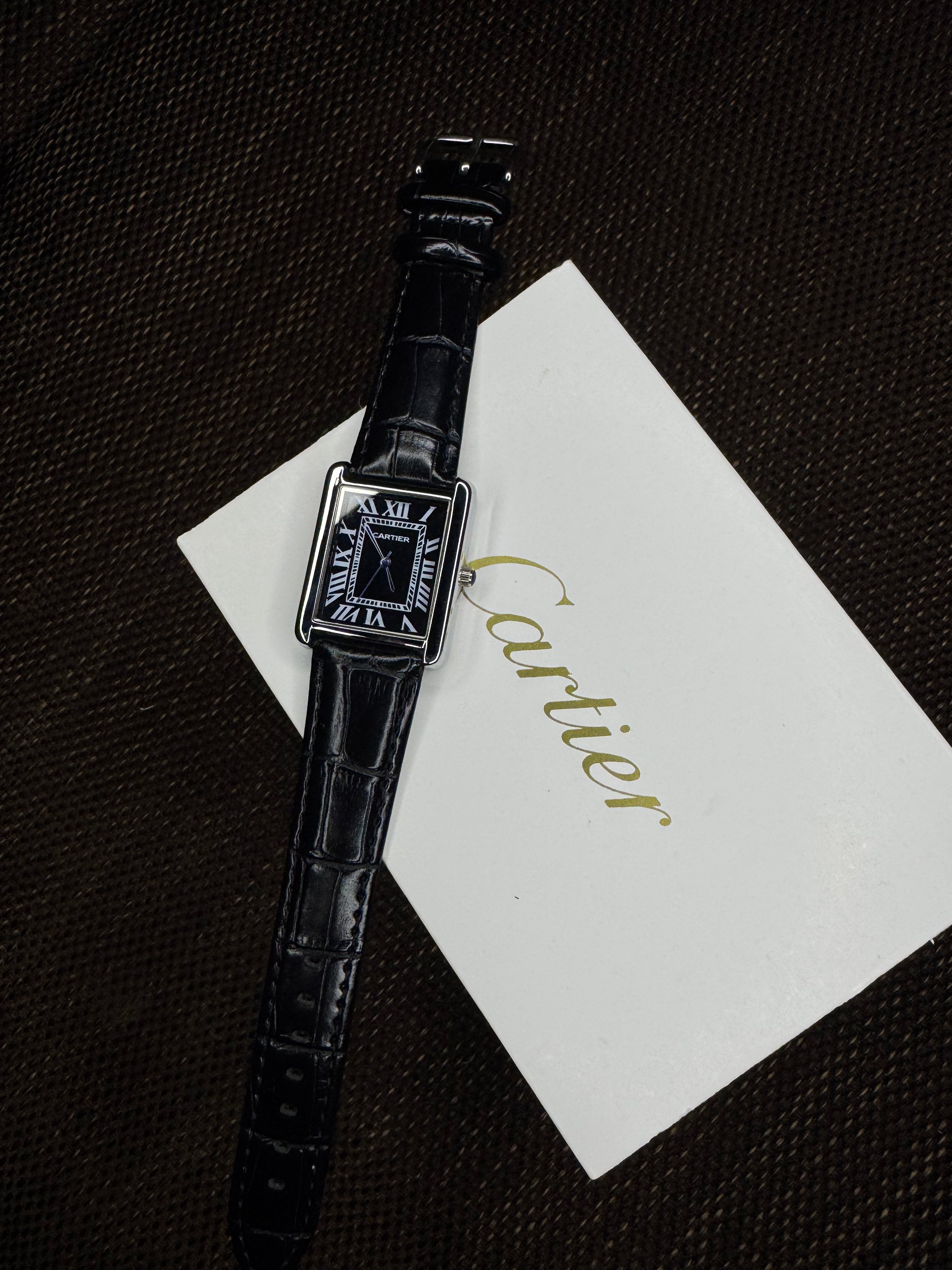 Cartier Tank | Jet Black Roman dial
