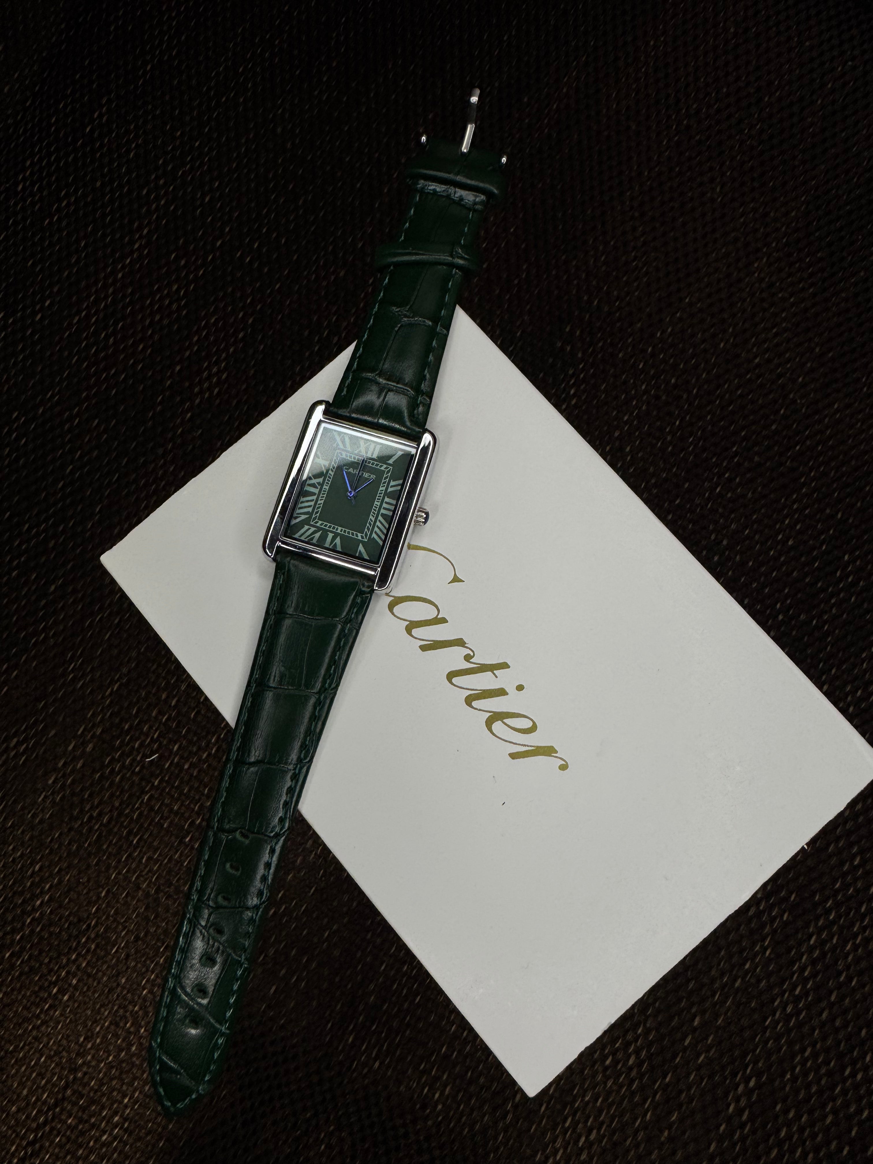 Cartier Tank | Green Straps