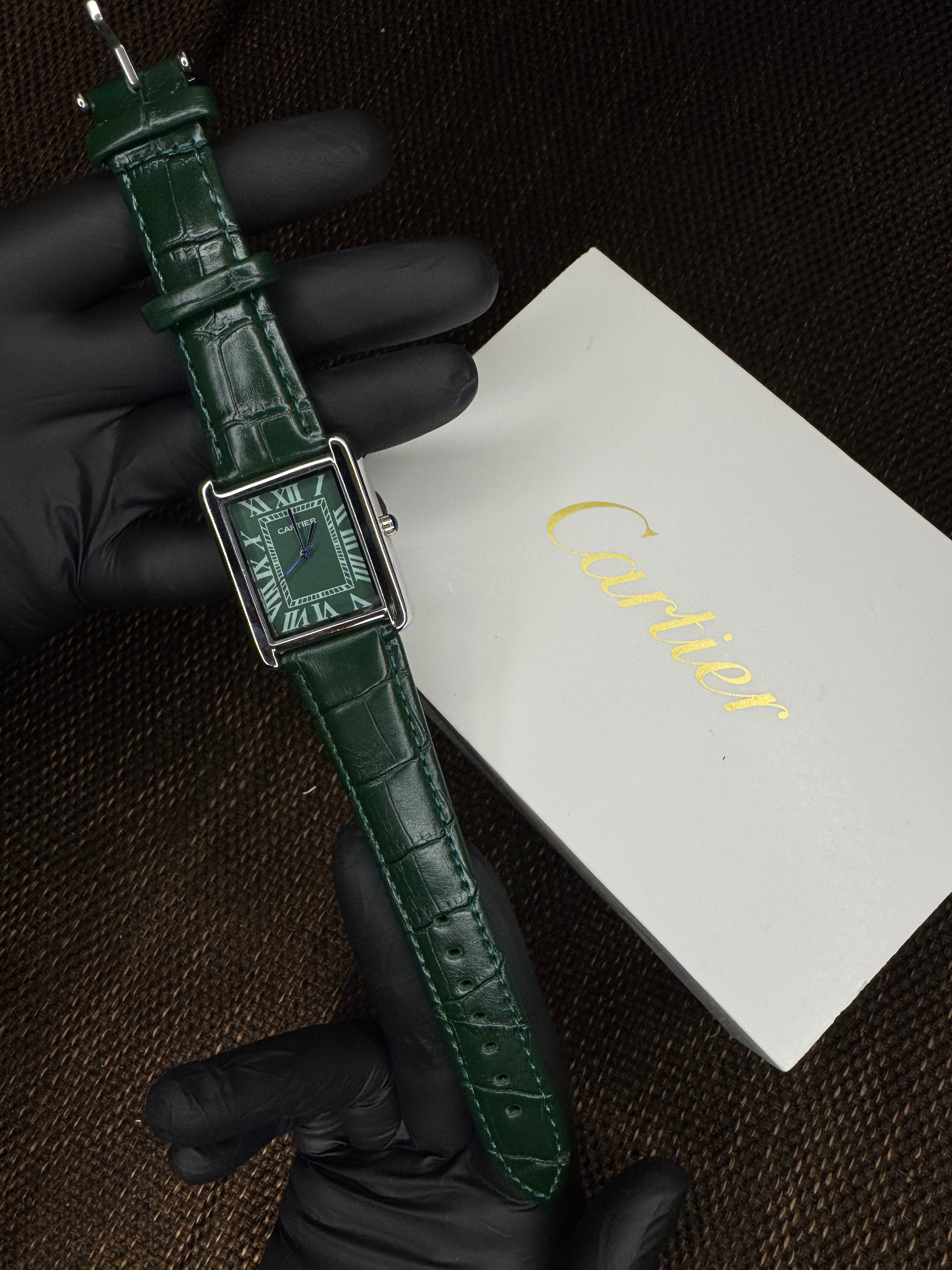 Cartier Tank | Green Straps