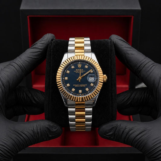 Rolex Oyster Perpetual | Two tone Black | Master Quality | Date Just