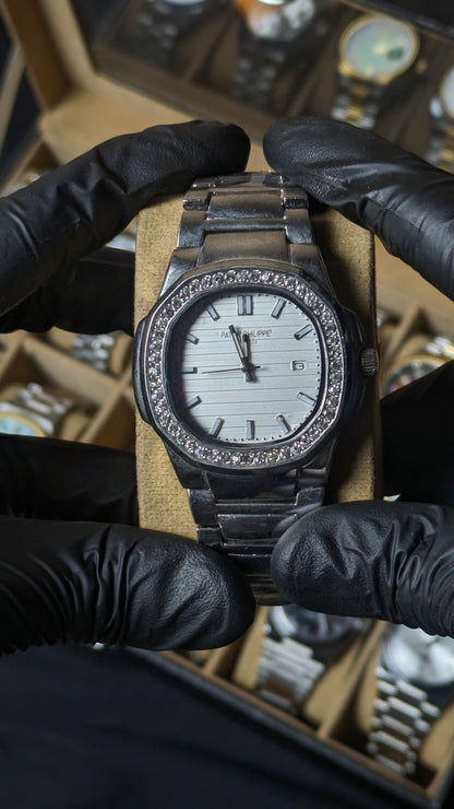 Patek Phillipe Geneve | Master Quality | Date Working | Iced Stone
