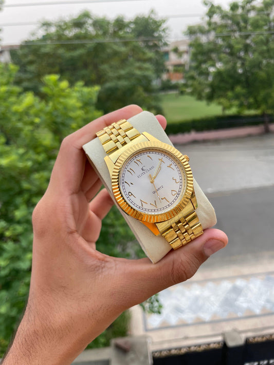 Elite Class Watch | Gold & Two tone Chain | Slightly defect color as in image