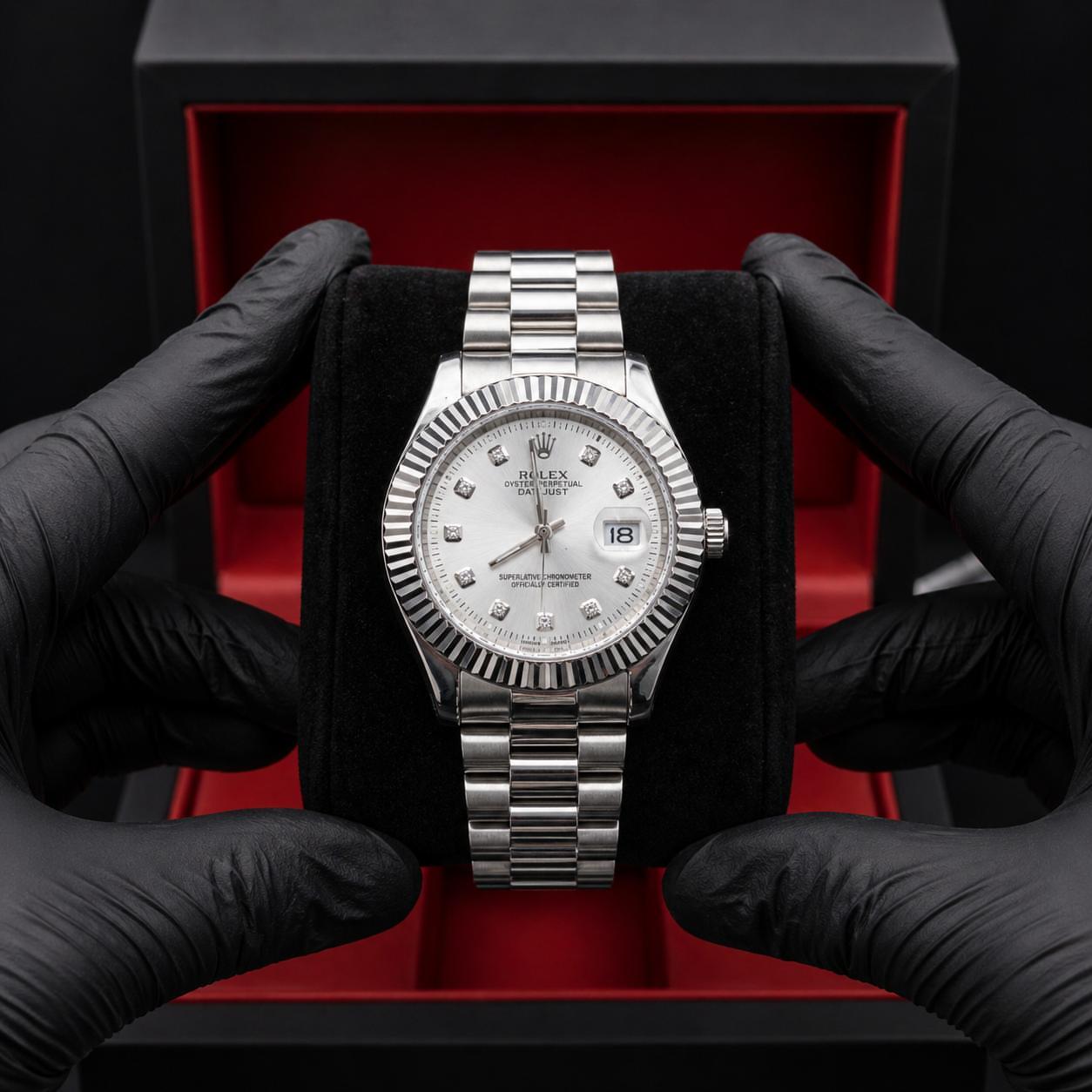 Rolex Oyster Perpetual | Silver White | Master Quality | Date Just