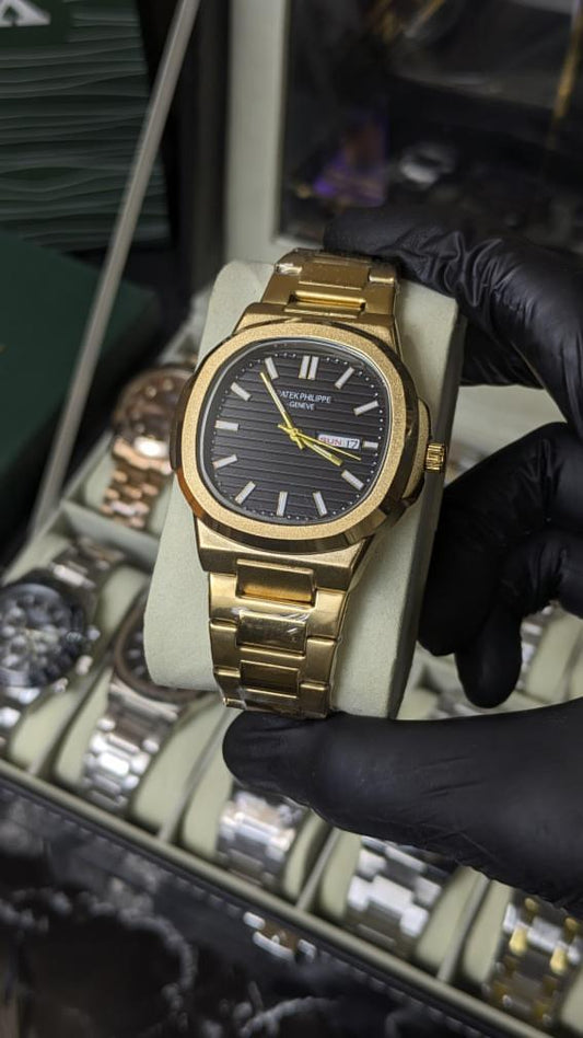 Patek Phillipe Geneve | Gold Black | Day Date | Master Quality