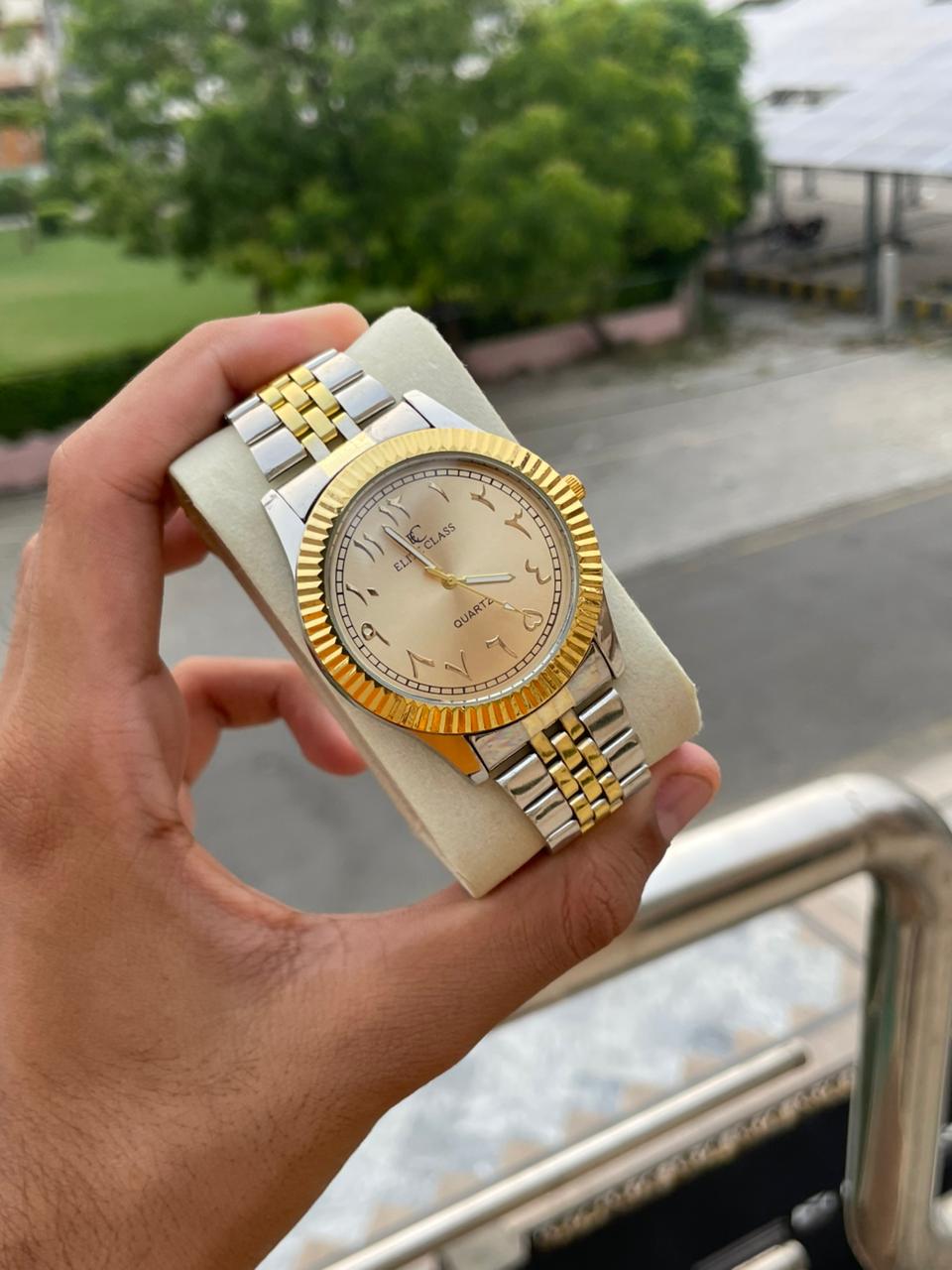 Elite Class Watch | Gold & Two tone Chain | Slightly defect color as in image