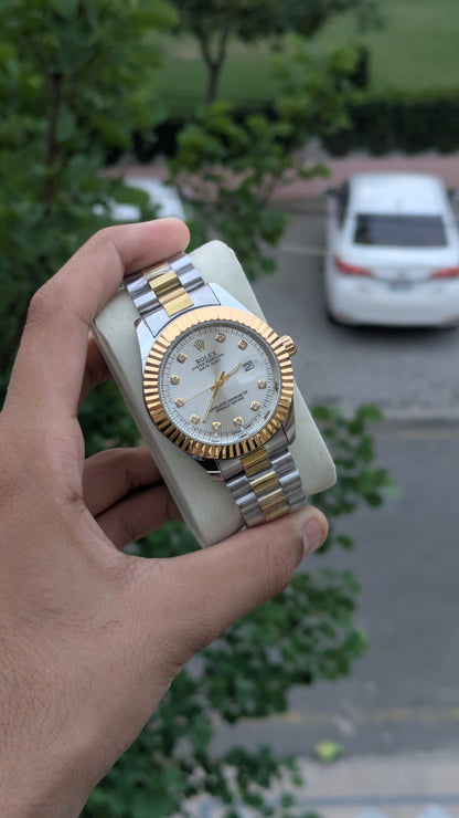 Rolex Oyster Perpetual | Two tone White | Master Quality | Date Just