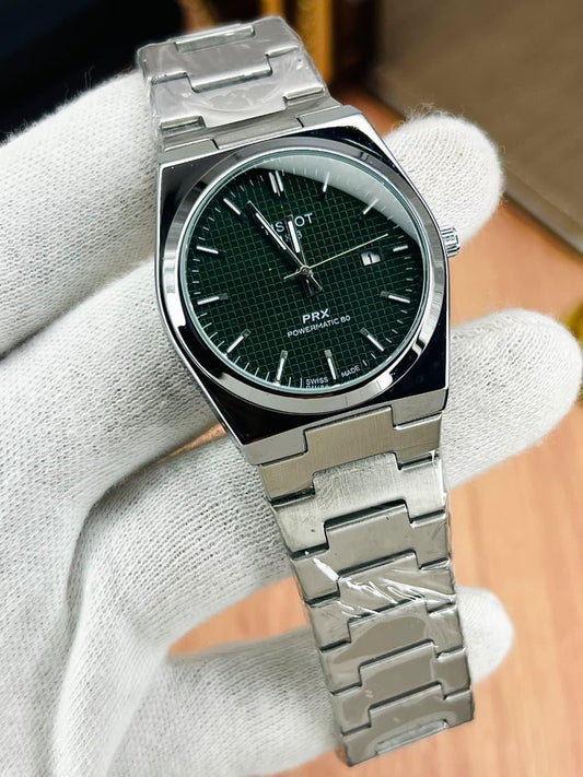 Tissot PRX 1853 | Silver Green | Stainless steel | Sapphire Glass | Date Working