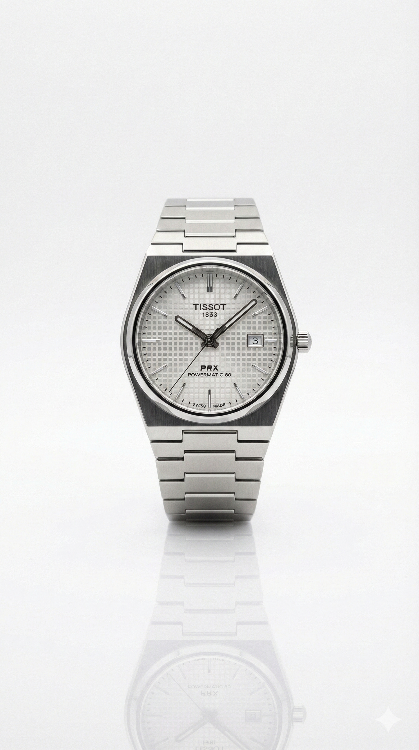 Tissot PRX 1853 | Stainless Steel | Master Quality | Date Working | Heavy weight | Silver White