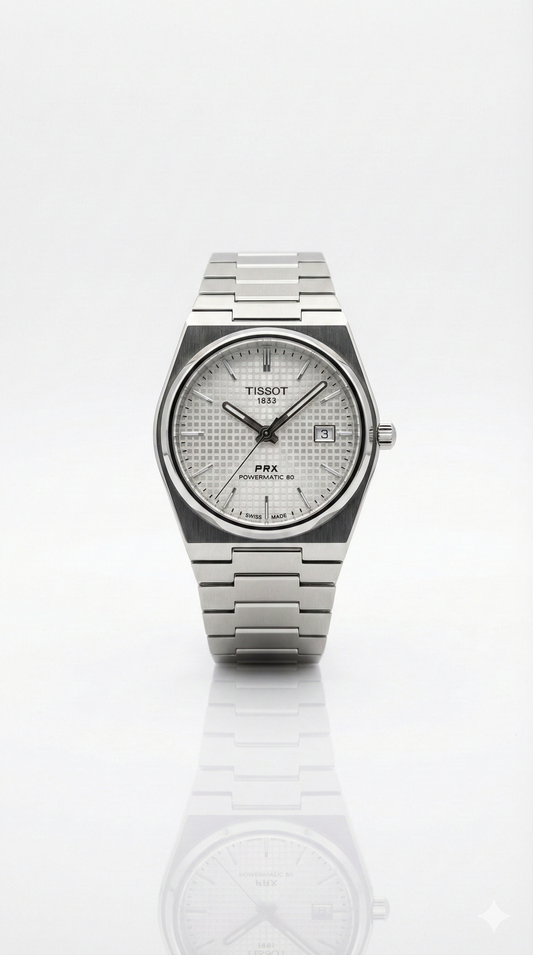 Tissot PRX 1853 | Stainless Steel | Master Quality | Date Working | Heavy weight | Silver White
