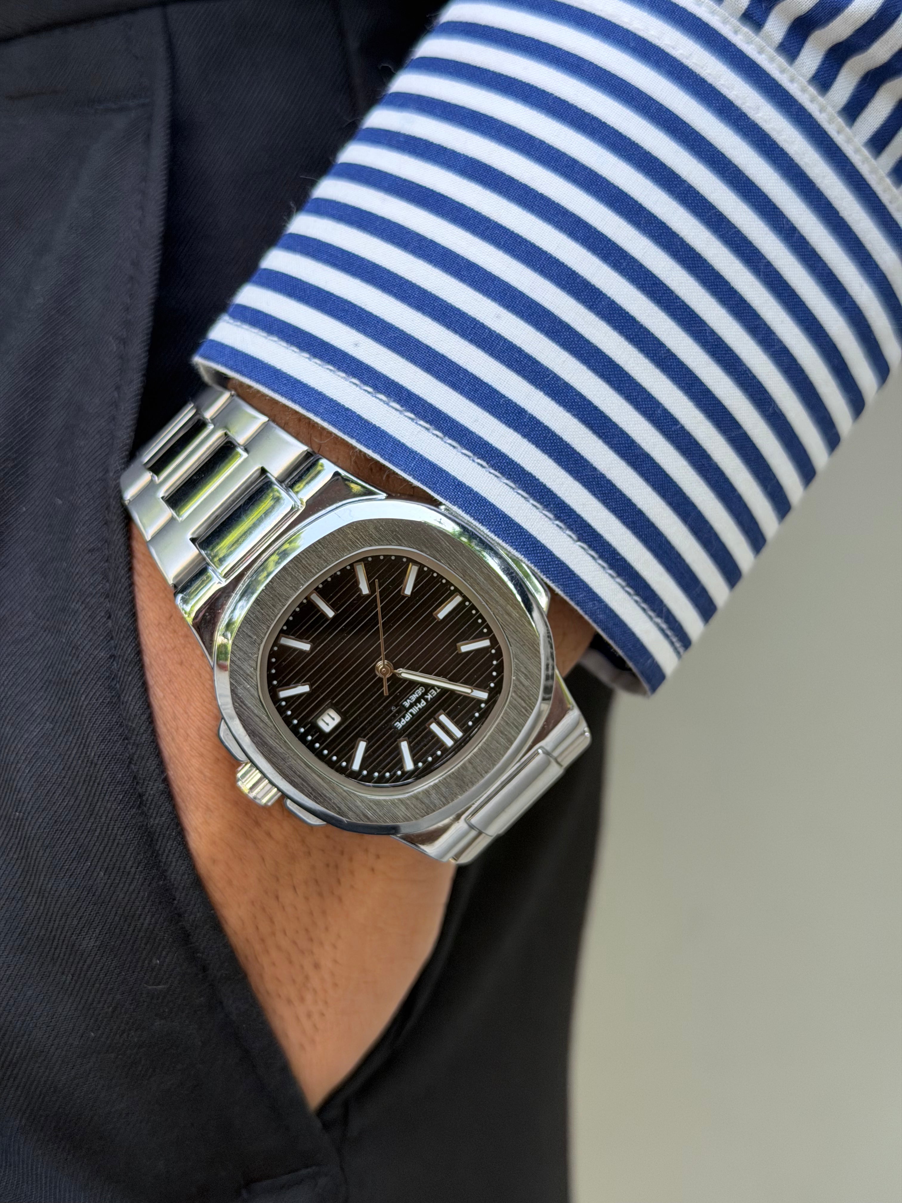 Patek phillipe silver black