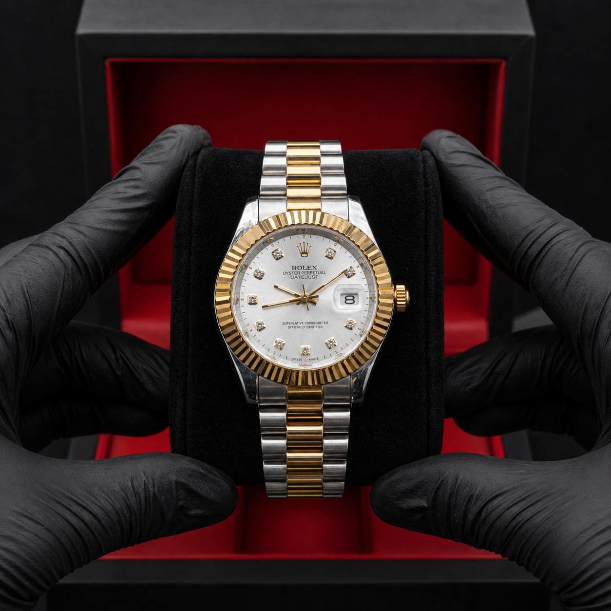 Rolex Oyster Perpetual | Two tone White | Master Quality | Date Just