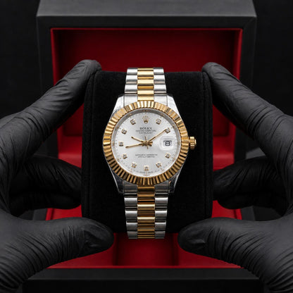 Rolex Oyster Perpetual | Two tone White | Master Quality | Date Just