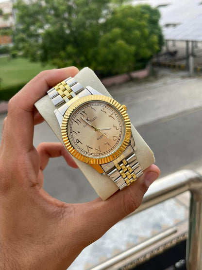 Elite Class Watch | Gold & Two tone Chain | Slightly defect color as in image