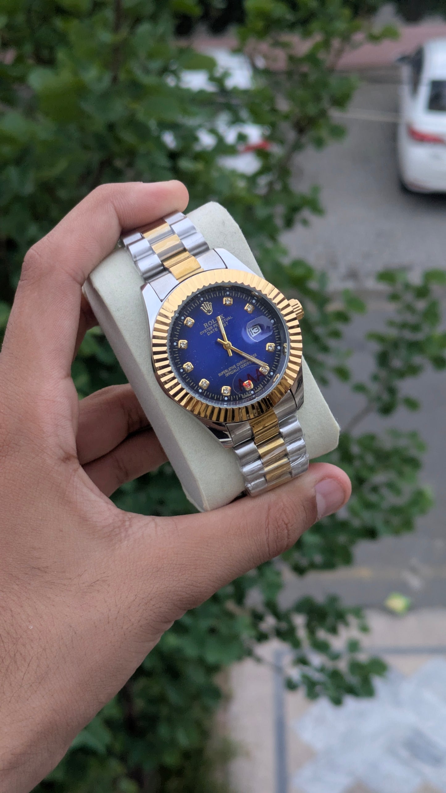 Rolex Oyster Perpetual |  Two tone Blue | Master Quality | Date Just