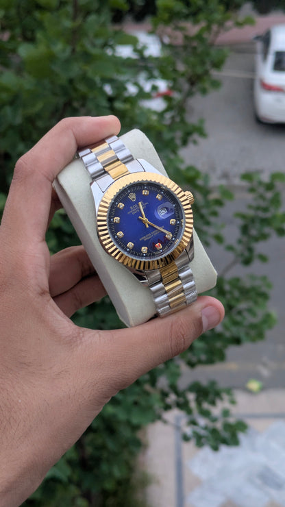 Rolex Oyster Perpetual |  Two tone Blue | Master Quality | Date Just