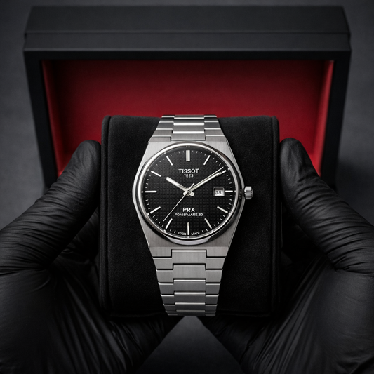 Tissot PRX 1853 | Silver Black | Stainless Steel | Date working