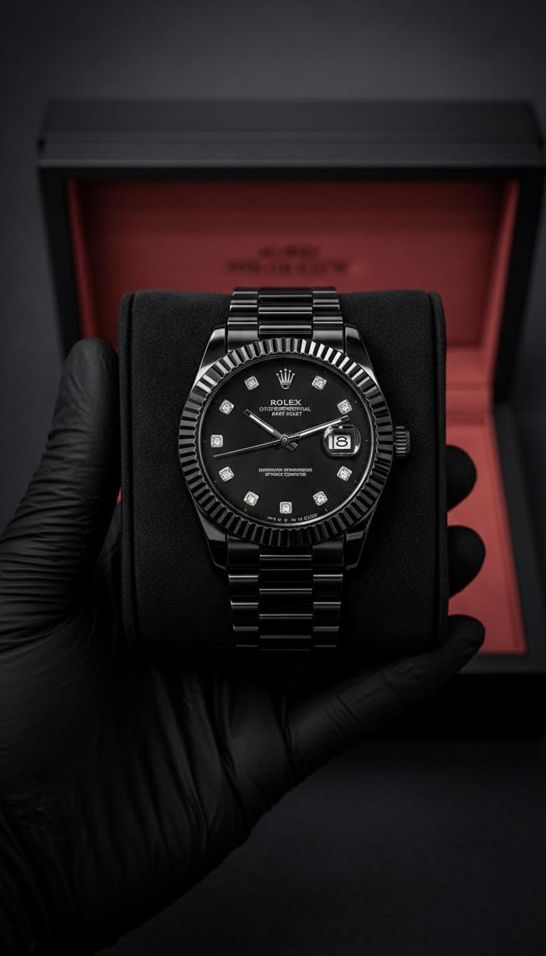 Rolex Oyster Perpetual | Jet Black | Master Quality | Date Just