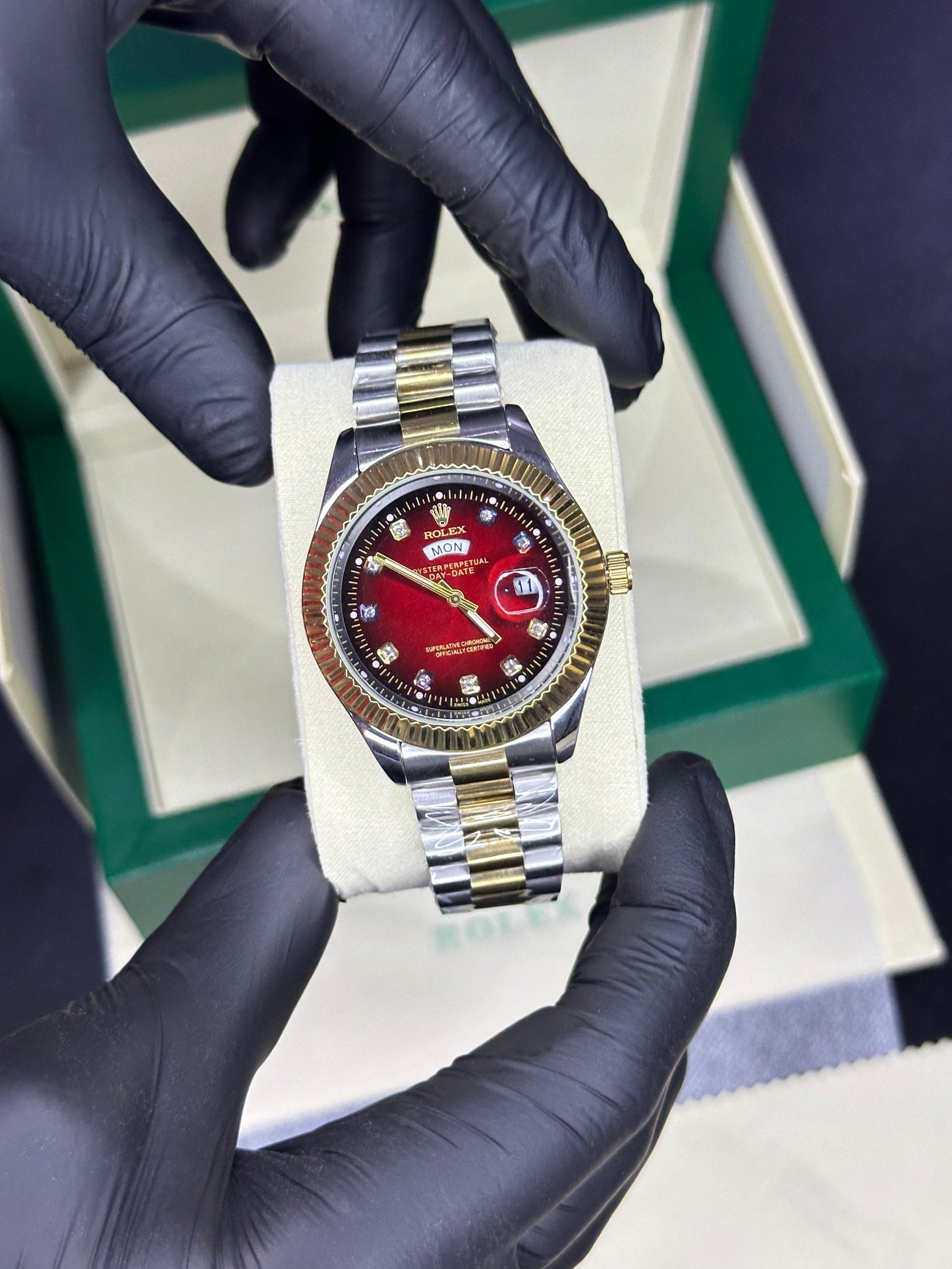 Rolex Oyster Perpetual | Date Just | Master Quality | Stainless Steel | Two Tone Red