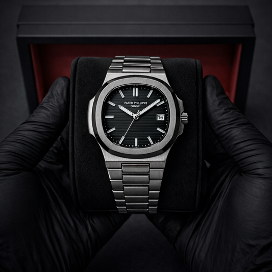 Patek Phillipe Geneve | Master Quality | Date Working | Stainless Steel | Silver Black