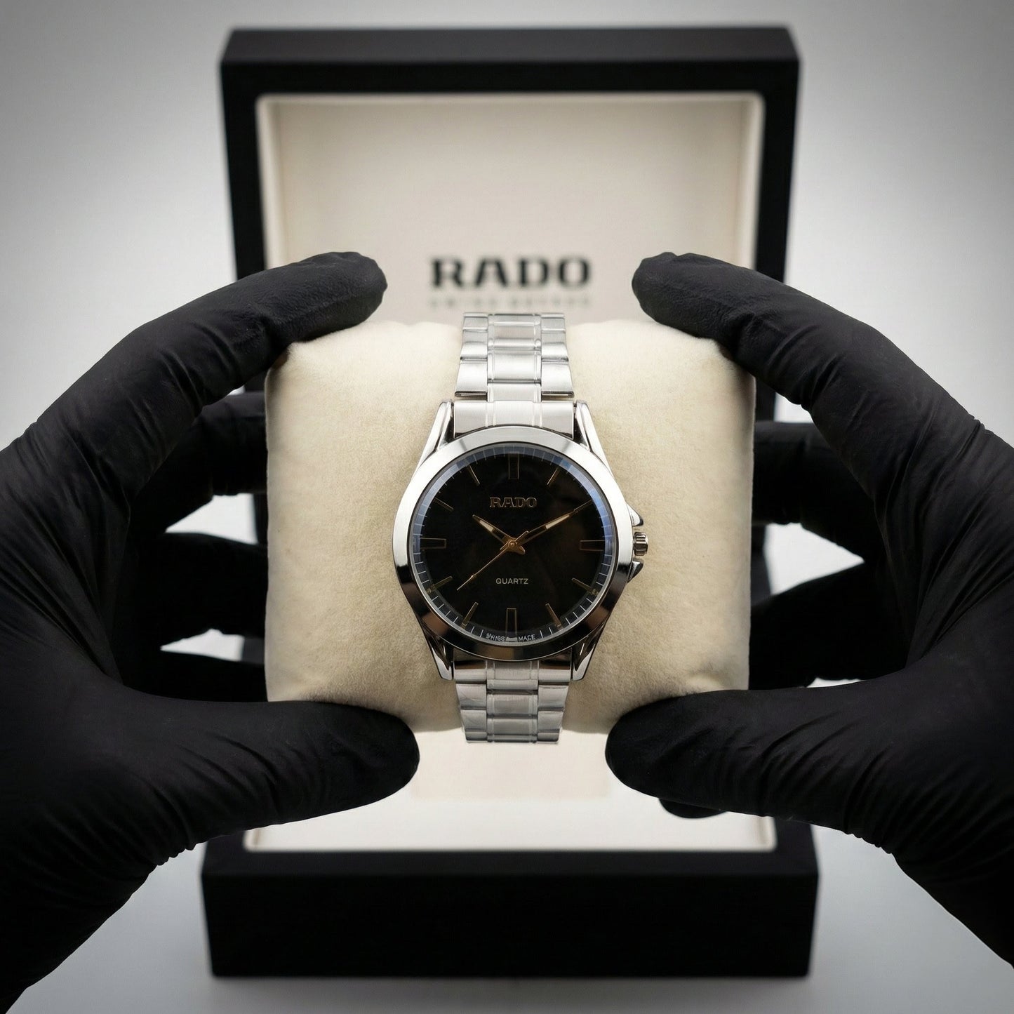 Rado Semi Luxury | Stainless steel | Silver Chain | Black Dial