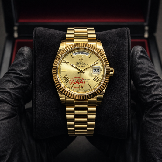 Rolex Oyster Perpetual | Master Quality | High Grade | Full Gold | Crown Lock | Full Day-Date | Roman Dial