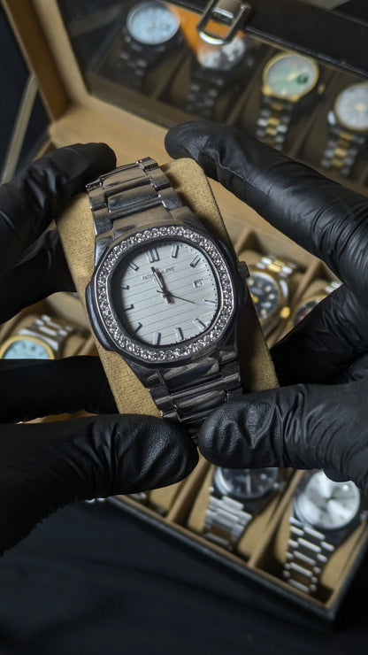 Patek Phillipe Geneve | Master Quality | Date Working | Iced Stone