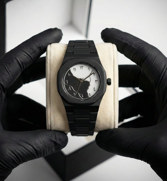 Aura Watch | Arabic Dial | Jet Black | Fibre Quality | Light Weight ( 47g )