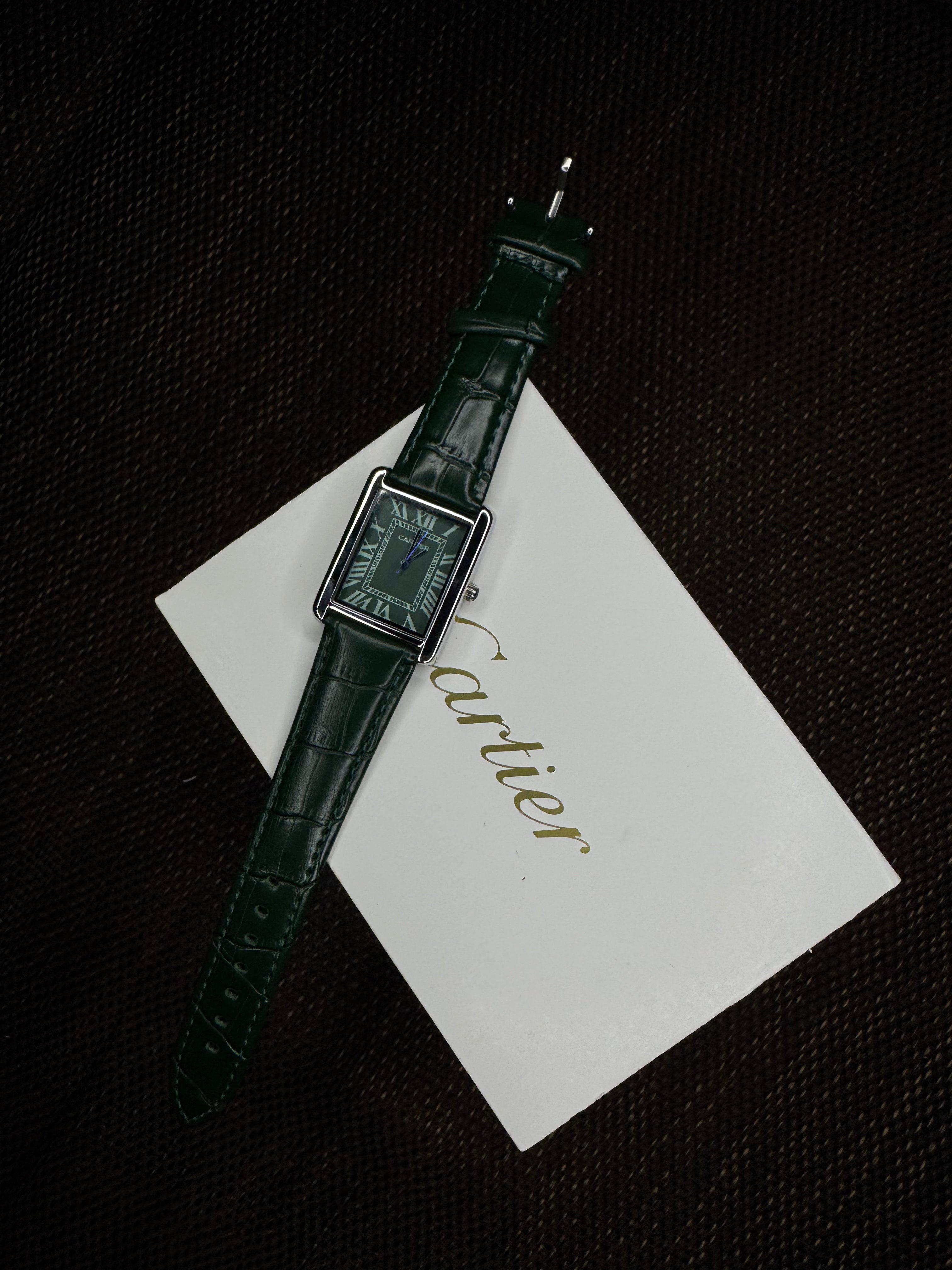 Cartier Tank | Green Straps