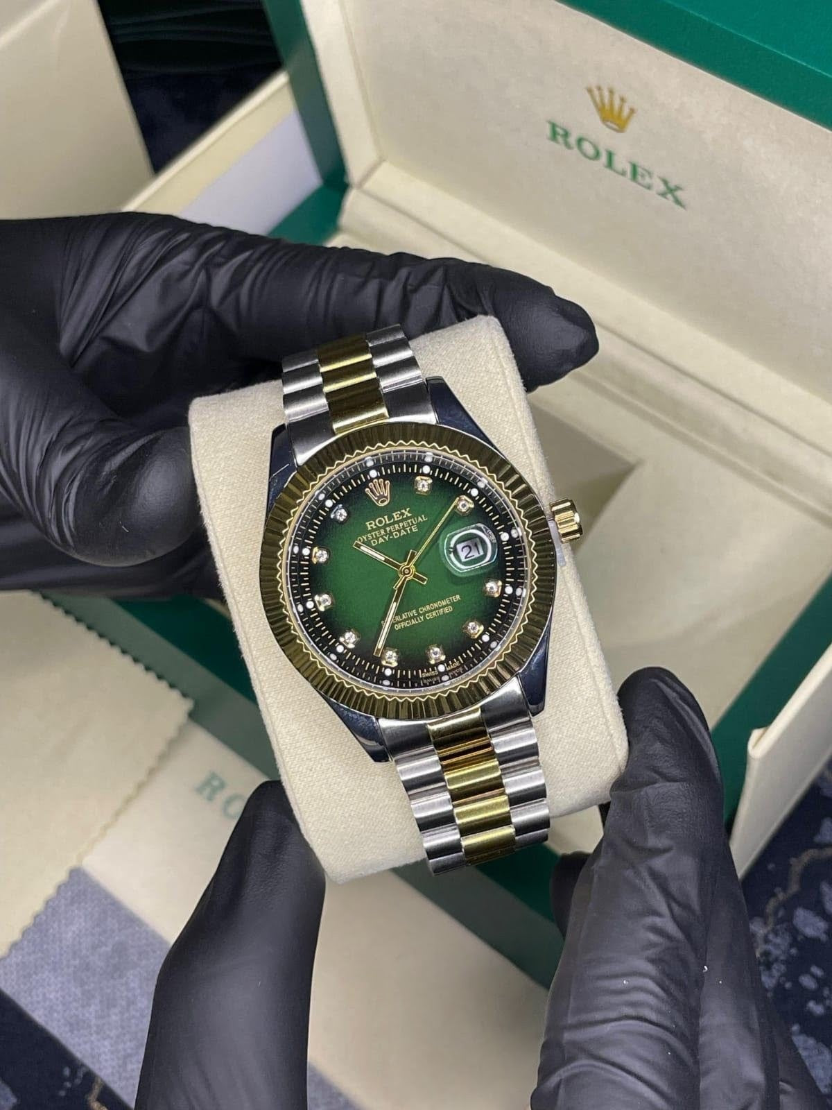 Rolex Oyster Perpetual | Date Just | Master Quality | Stainless Steel | Two Tone Green