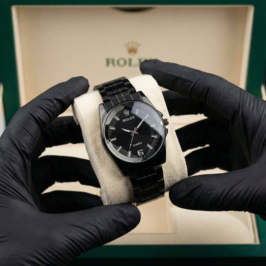 Rolex Semi Luxury | Stainless steel | Jet Black | Sapphire Glass | Master Lock