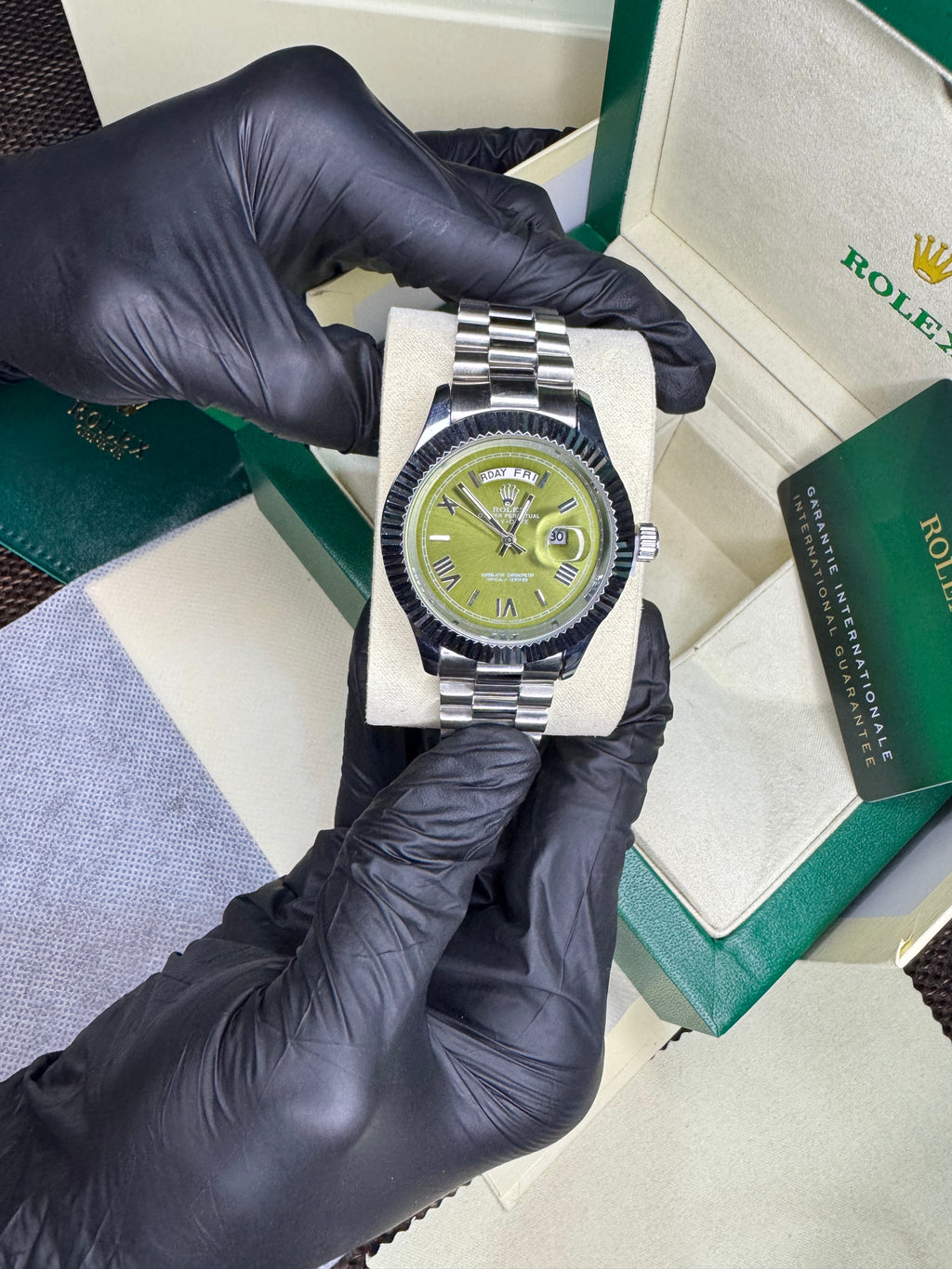 Rolex Oyster Perpetual Silver green | High Grade