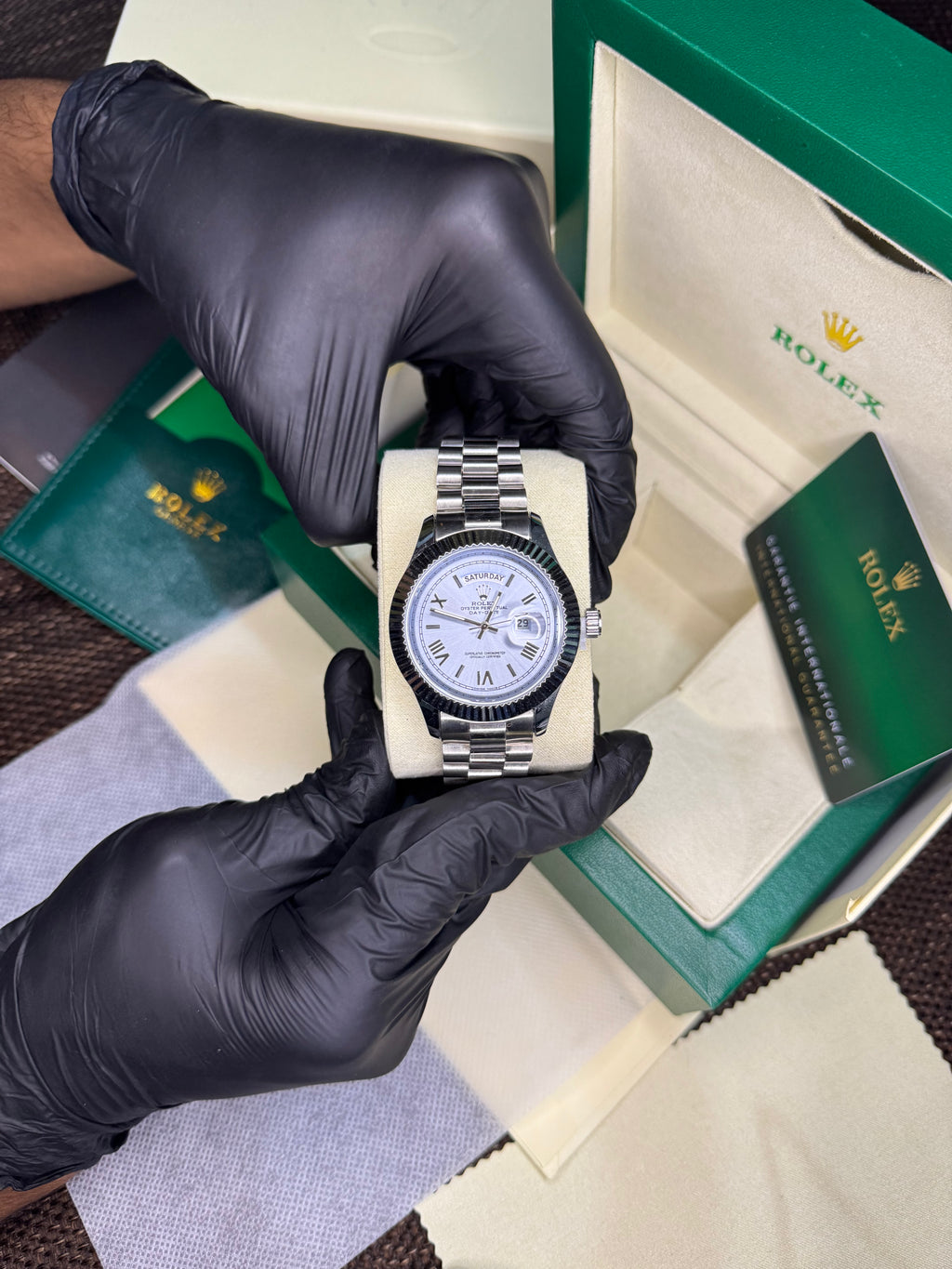 Rolex oyster perpetual | Silver Tiffany | High Grade
