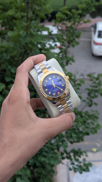Rolex Oyster Perpetual |  Two tone Blue | Master Quality | Date Just