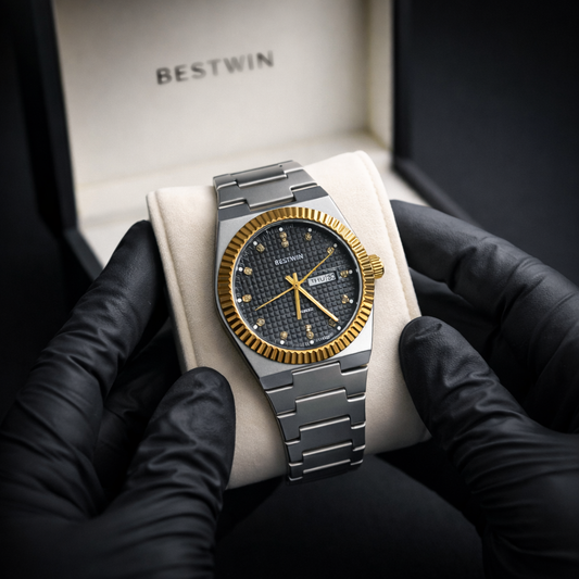 Bestwin | Stainless steel | Black Dial | Day date