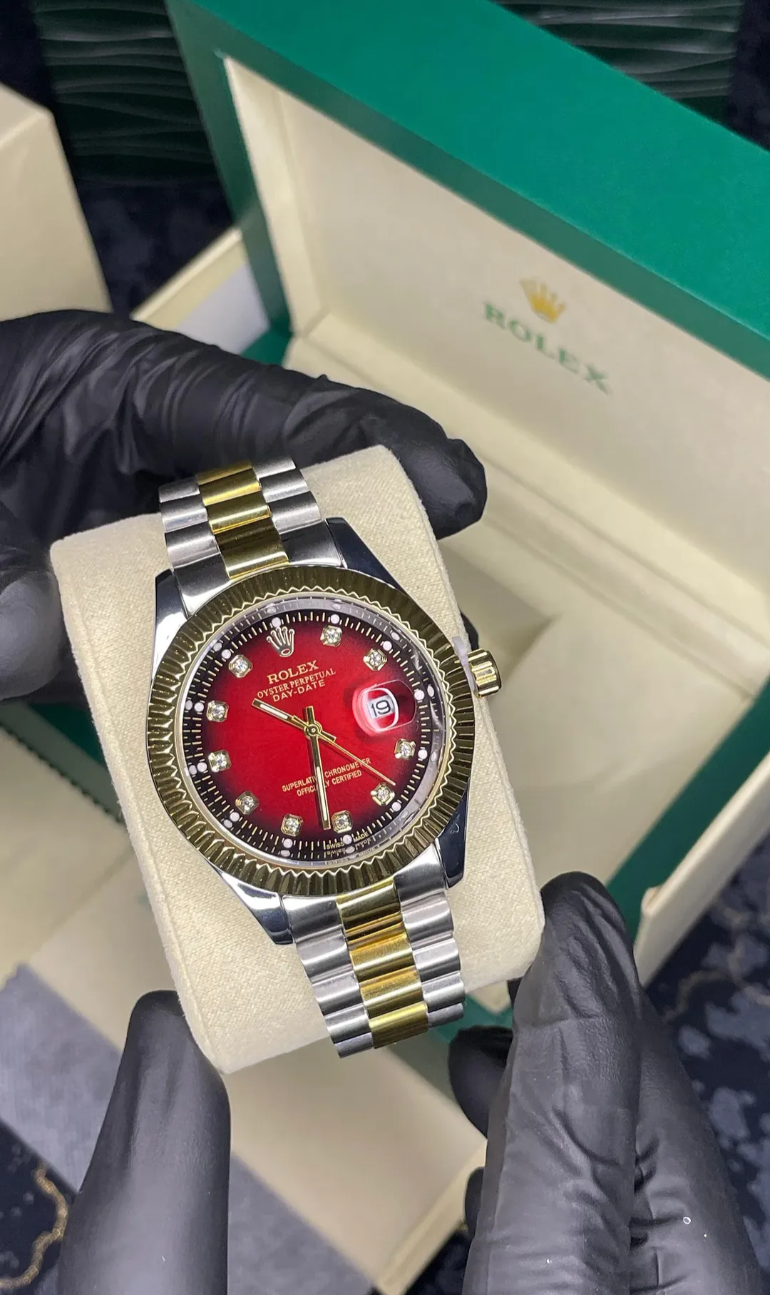 Rolex Oyster Perpetual | Red Dial | Master Quality | Date Just